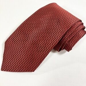 HUGO BOSS Men's 100% Silk Necktie ITALY Designer Red